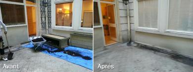 Enlevement des bacs a fleurs.75016