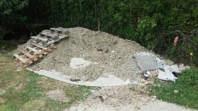 Charegement a la pelle effectuè sur un chantier a Bezon dans 95